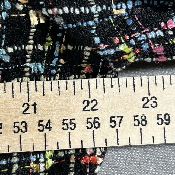 Vintage Sag Harbor Blazer Womens 16 Black Colorful Preppy Business Casual Jacket - Picture 10 of 14